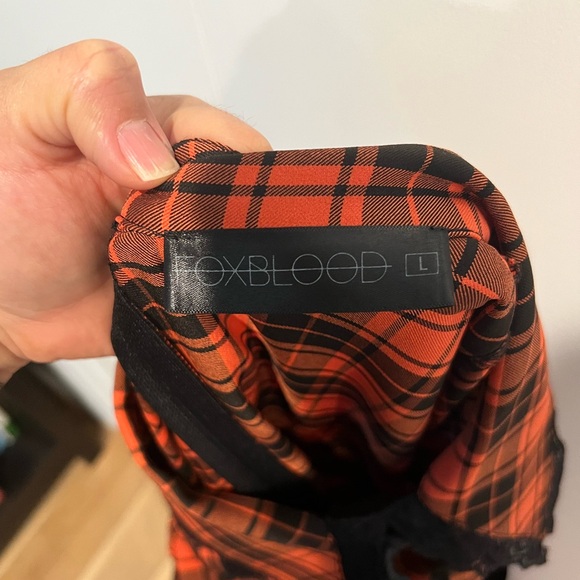 Foxblood Halloween orange and black checkered dress - Picture 5 of 5